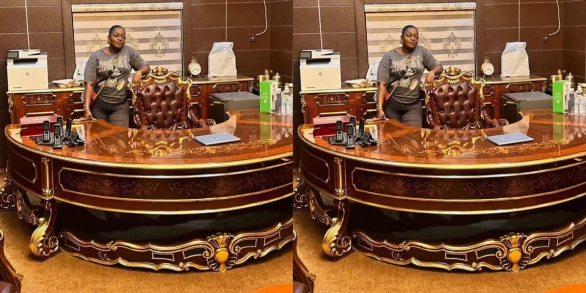 “Which position are you holding now” Fans query Eniola Badmus as she shows off luxury office