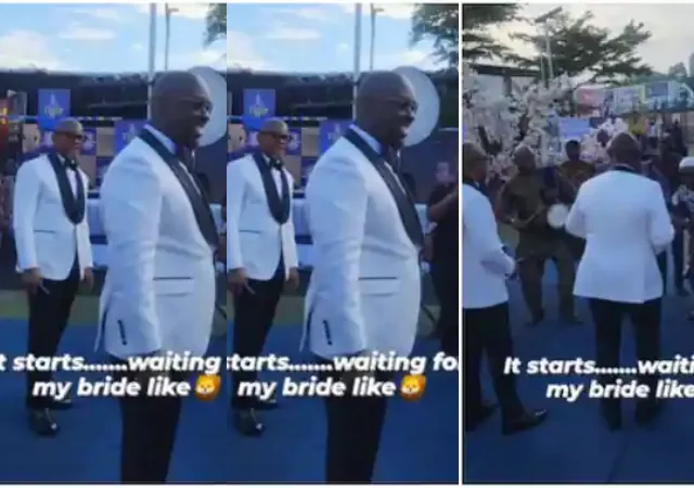 "15yrs later, Waiting for my bride"- Obi Cubana gushes as he arrives at his anniversary ball venue like a new groom