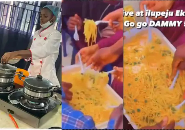 Fans rush Chef Dammy’s food, vows for its delicious taste (Video)