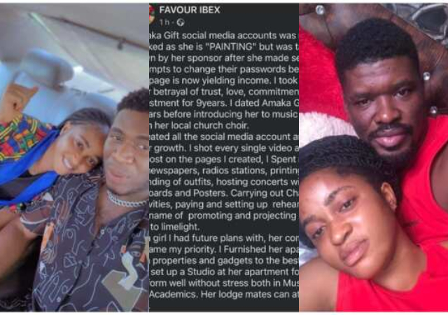 "I spent money": Imo man cries as gospel singer Amaka dumps him after 9 years