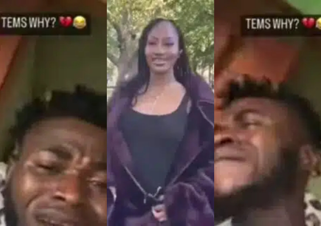 Man crushing on Tems breaks down in tears over her pregnancy rumours (Video)